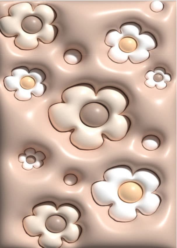 فرش گل های صحرا | فرش سه بعدی (3D) صائب | کد : 8122