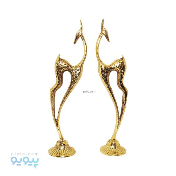 مجسمه دو عددی برنجی طرح آهو