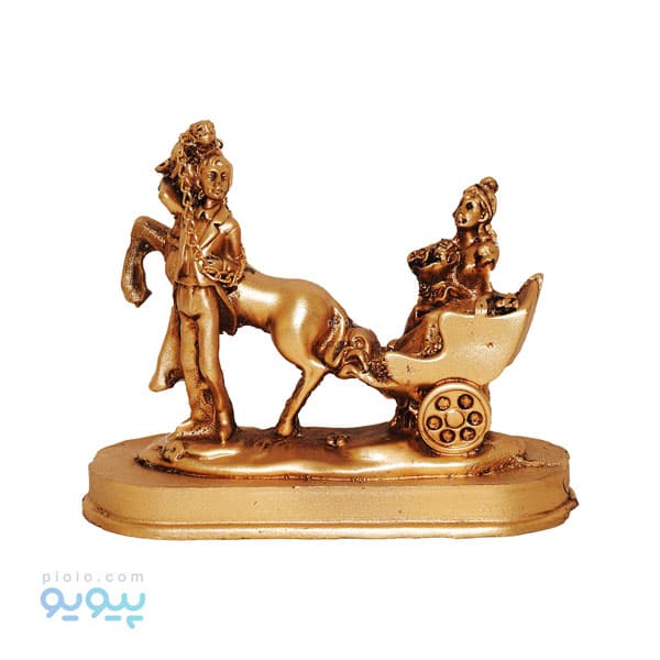 مجسمه دکوری طرح کالسکه مدل برنز