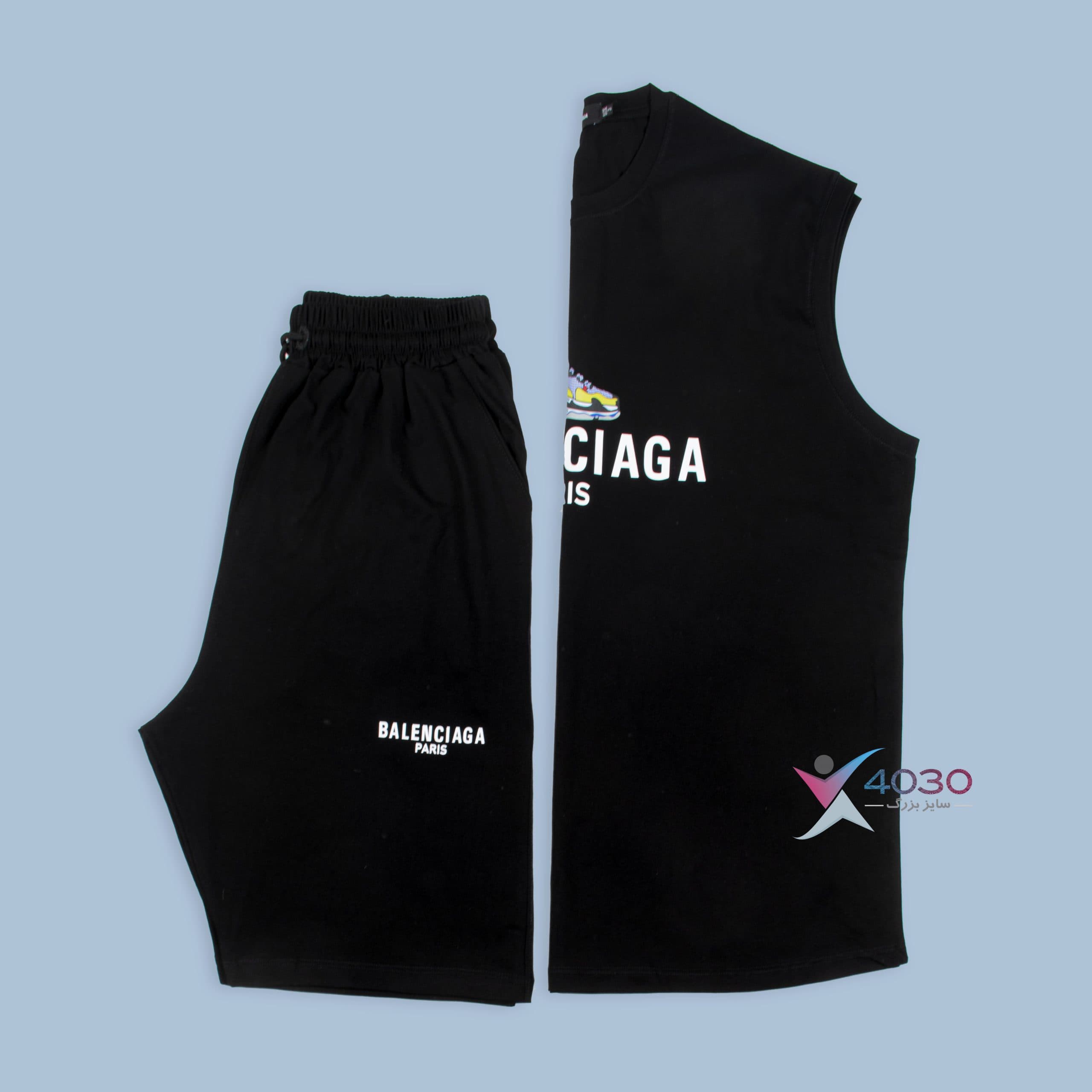 ست کاور و شلوارک بالنسیگا BALENCIAGA سایزبزرگ ( 8092 )