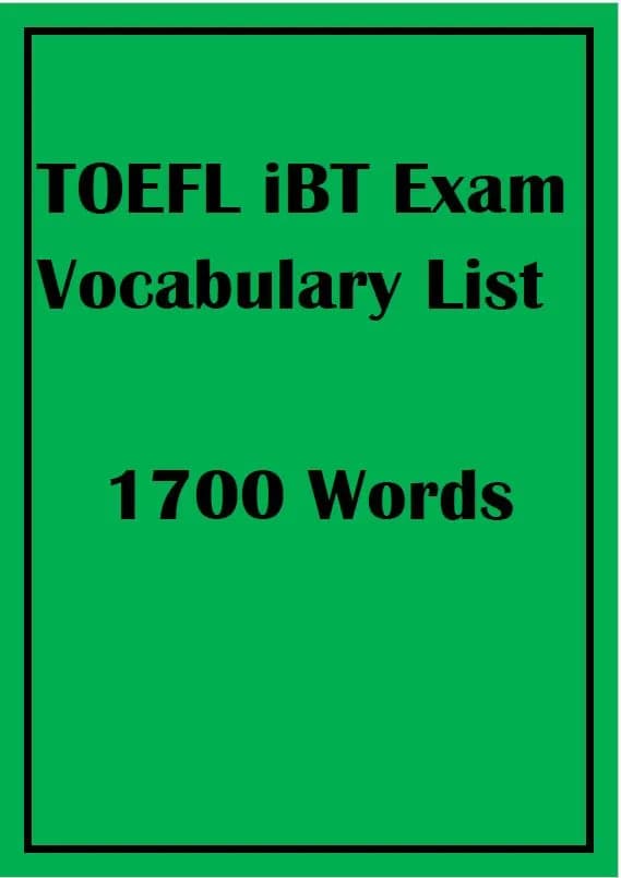 و دانلود نسخه کامل کتاب TOEFL iBT Exam Vocabulary List