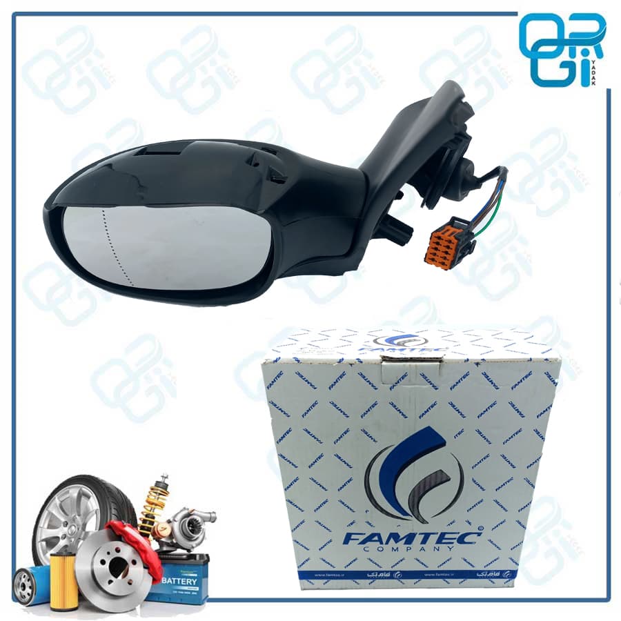 آینه برقی چپ 206 تهران فام / برازش صنعت