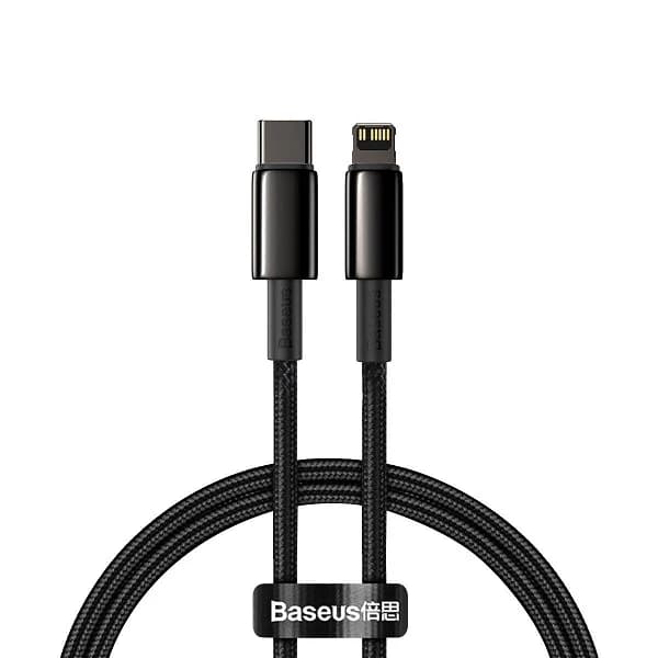 کابل تبدیل USB-C به لایتنینگ باسئوس مدل CATLWJ-01 20W طول 1متر