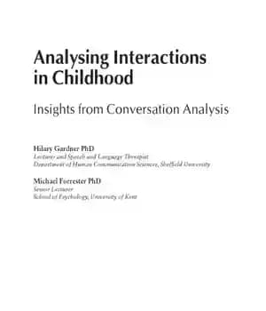 دانلود کتاب Analysing Interactions in Childhood: Insights from Conversation Analysis