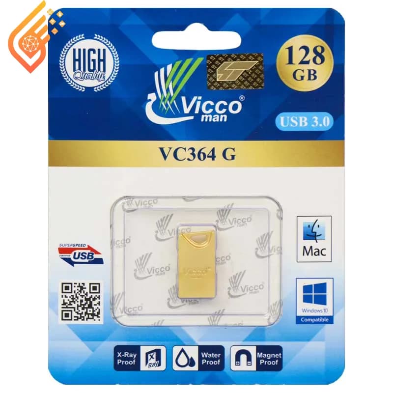فلش 128 گیگ ویکومن Vicco VC364 مدل USB3.0