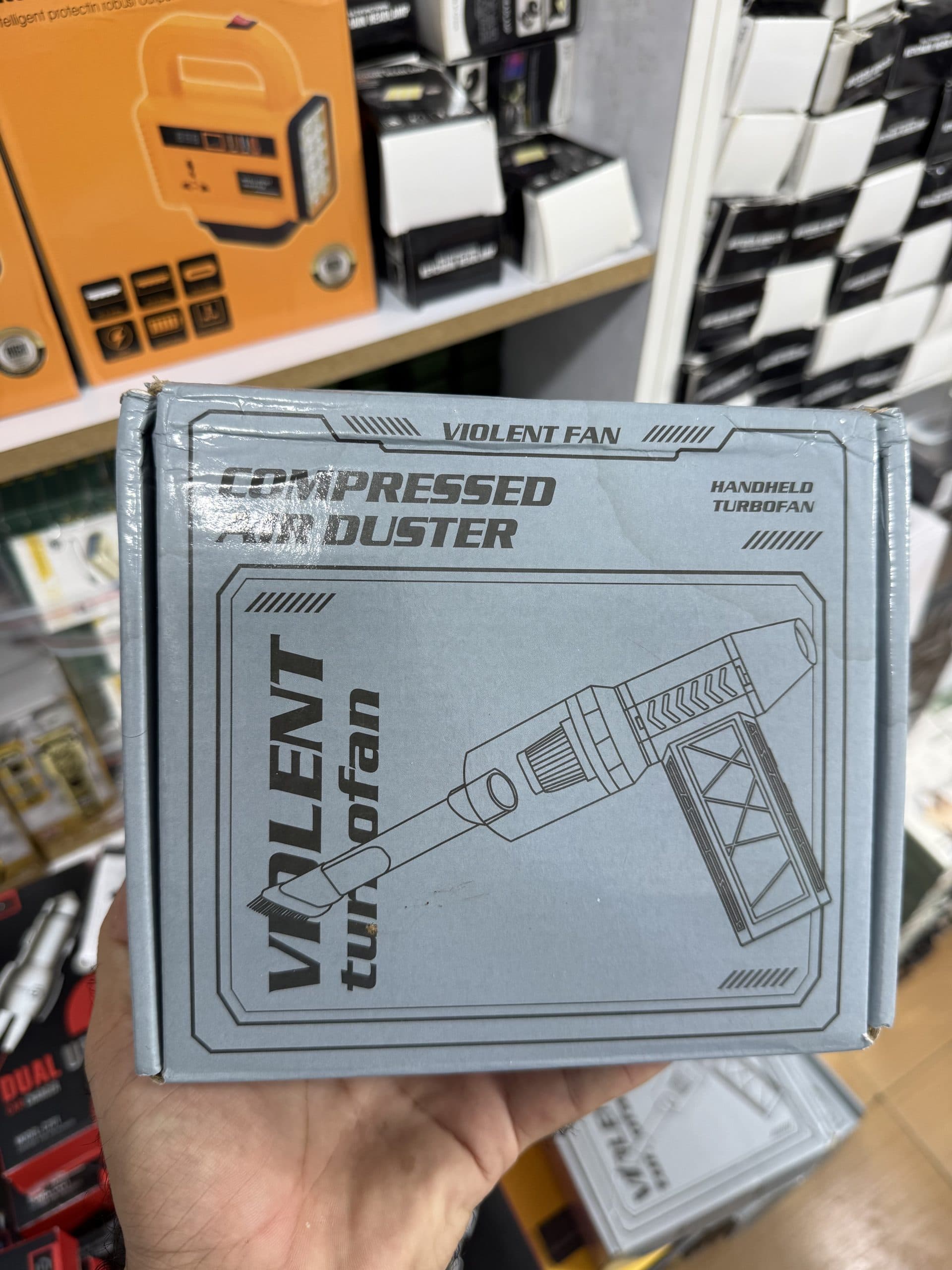 جت فن شارژی Mini Jet Fan مدل Violent Fan با باتری ۴۰۰۰ میلی‌آمپرساعت و موتور براشلس اورجینال (عمده و تک)