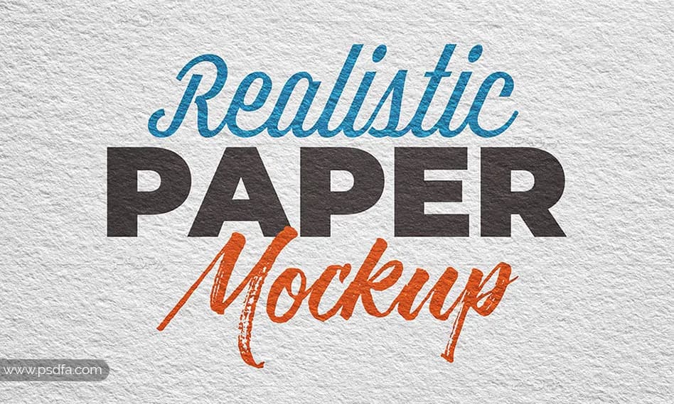 قالب لایه باز موکاپ لوگو و اشکال روی کاغذ – Paper Logo Mockup