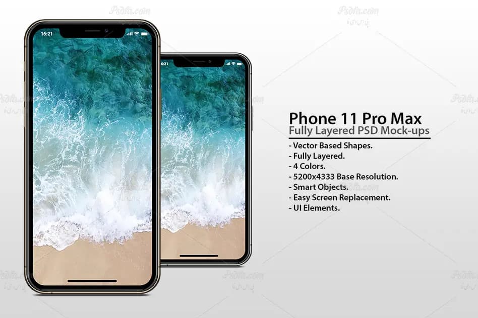 موکاپ گوشی آیفون 11 با چهار رنگ متنوع – iPhone 11 Mockups — تصویر ۶