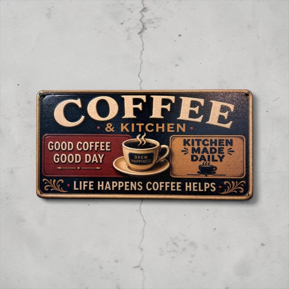 تابلو چوبی طرح good coffee سایز 30×15