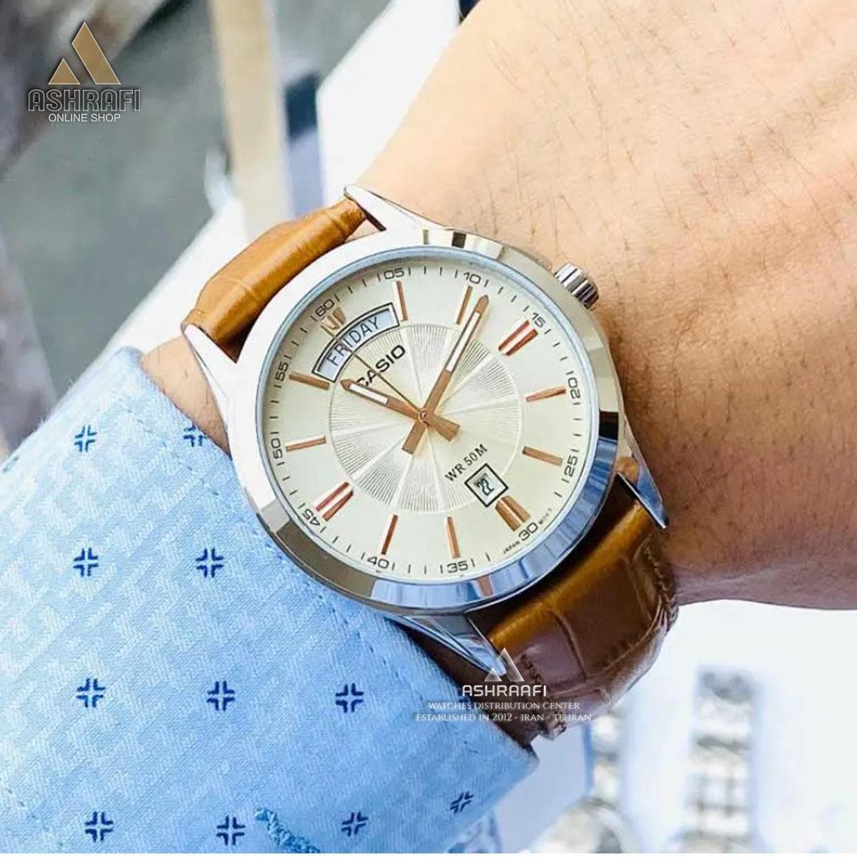 ساعت کاسیو اورجینال بند چرمی Casio MTP-1381L-9AV — تصویر ۴