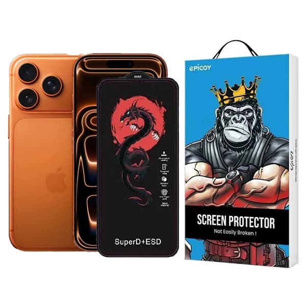 گلس اپیکوی مدل Red Dragon ESD مناسب برای گوشی موبایل اپل iPhone 17 Pro / 17 /16 Pro