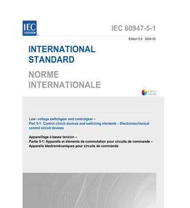 IEC 60947-5-1:2024- Low-voltage switchgear and controlgear – Part 5-1: Control circuit devices and switching elements – Electromechanical control circuit devices- دانلود استاندارد تابلو برق و تجهیزات