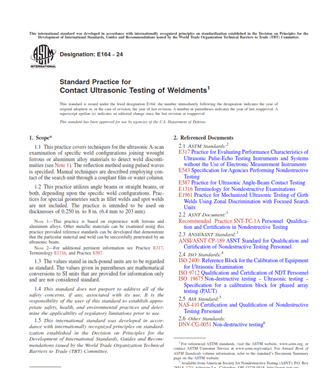 ASTM E164 − 24- Standard Practice for Contact Ultrasonic Testing of Weldments- دانلود استاندارد