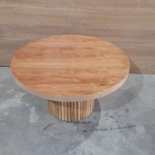 میز جلو مبلی گرد چوبی راش کامنا مدل 13153083