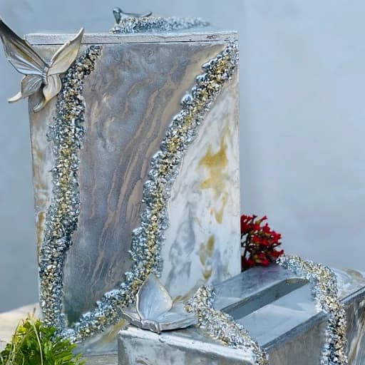 سطل اشغال جا دستمالی در دار چوب رزین کامنا مدل 13144789