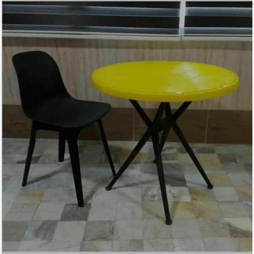 میز و صندلی غذاخوری پایه پلاستیکی ست تک نفره قابل شست و شو مبلمان آپادانا apadana مدل 633009