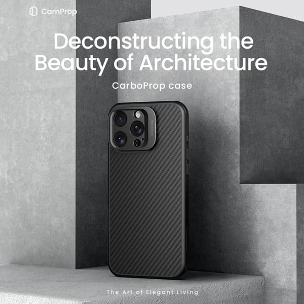گارد کربنی مگنتی کمرا استند iPhone 16 Pro مارک نیلکین مدل CarboProp Magnetic Fine Hole — تصویر ۲