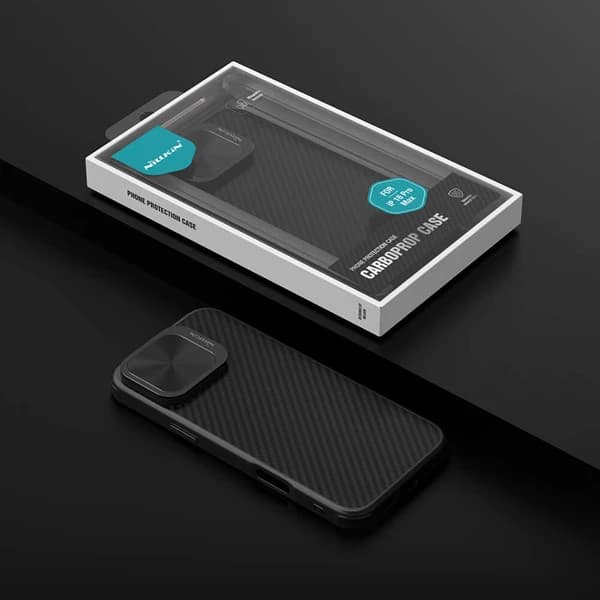 قاب کربنی مگنتی کمرا استند iPhone 16 Pro Max مارک نیلکین مدل CarboProp Magnetic — تصویر ۴