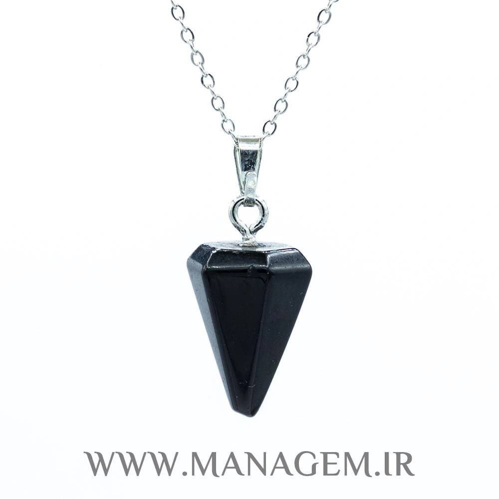 گردنبند مخروطی ابسیدین سیاه