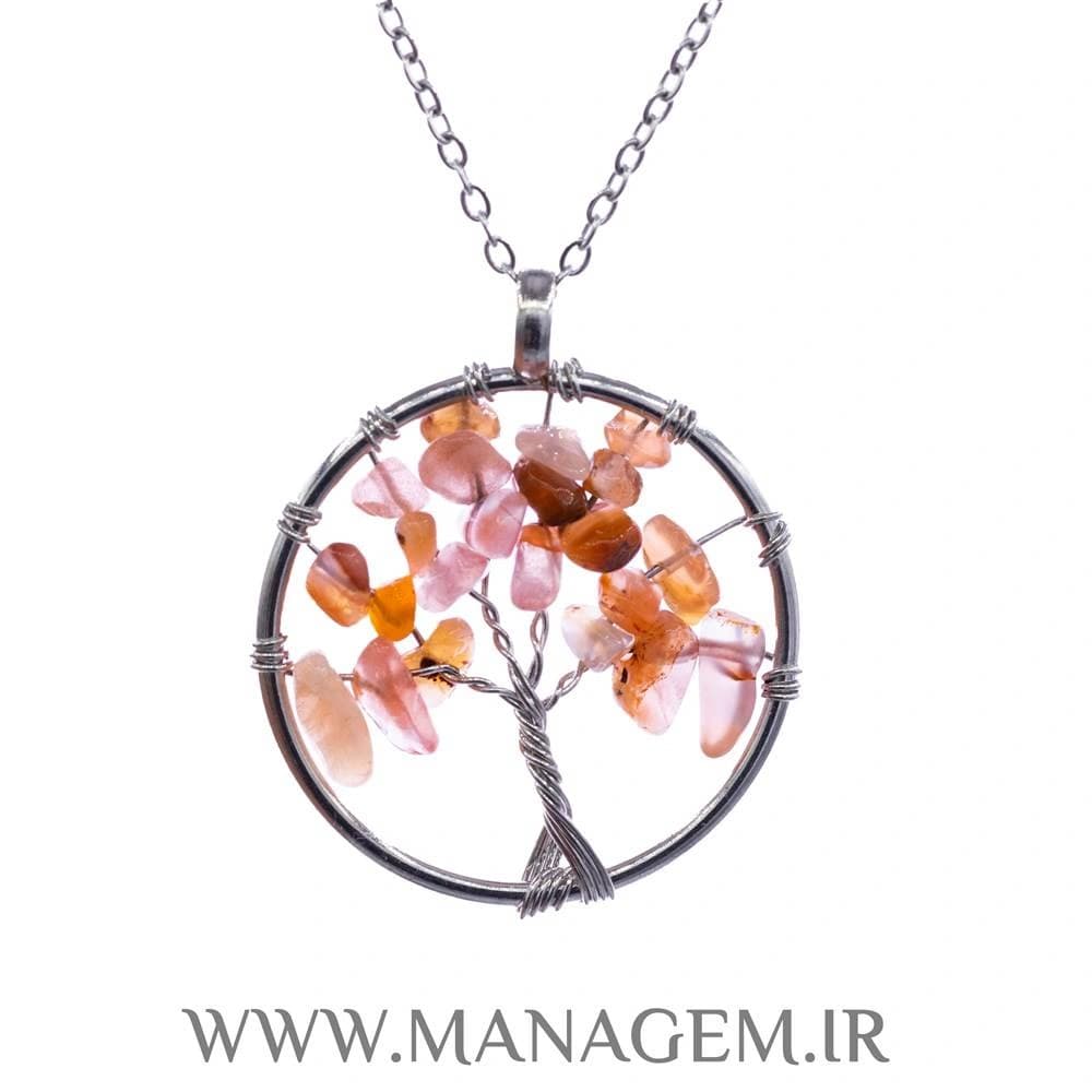 گردنبند درخت زندگی کارنلیان