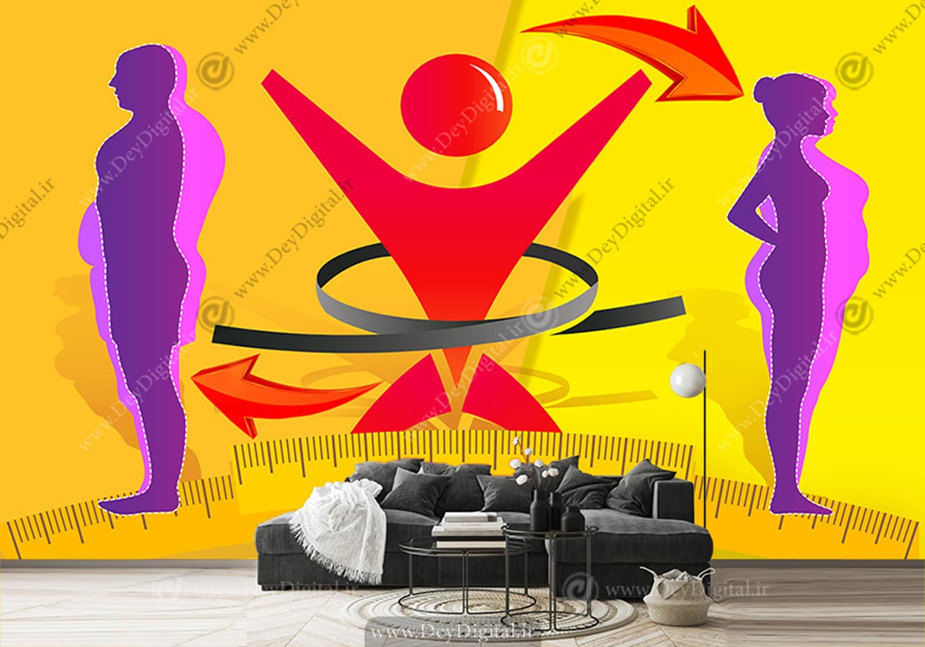 پوستر دیواری سه بعدی مطب دکتر تغذیه WA-1276