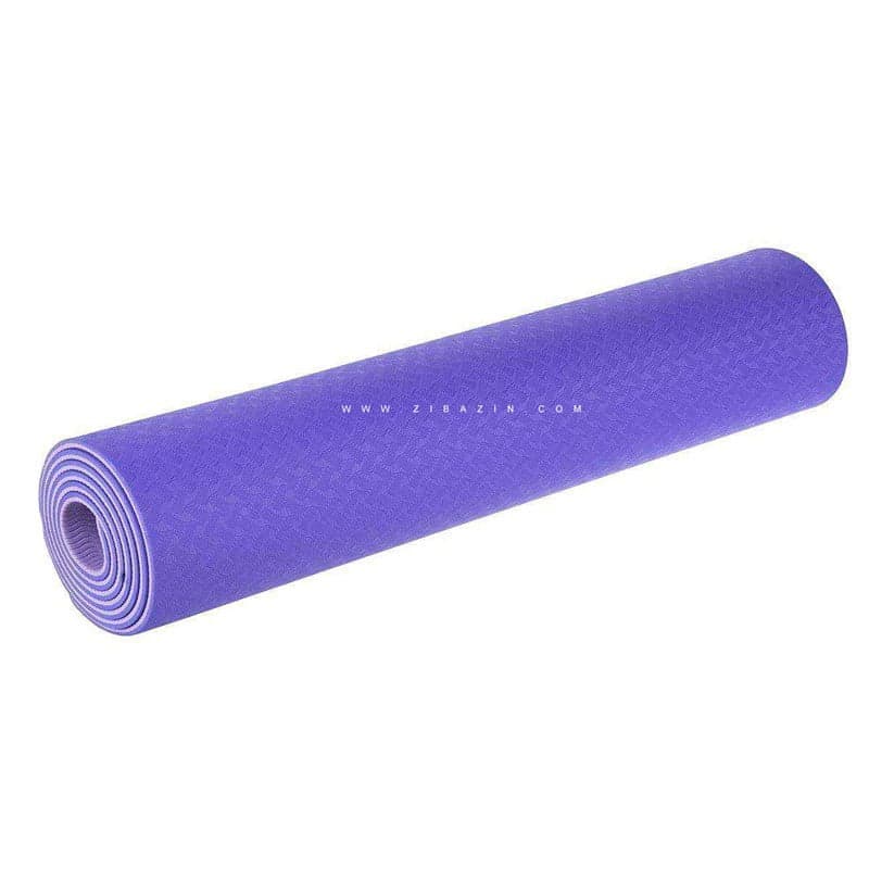 مت یوگا (TPE) دو لایه ۶ میل : یاسی بنفش + کاور و بند حمل رایگان
