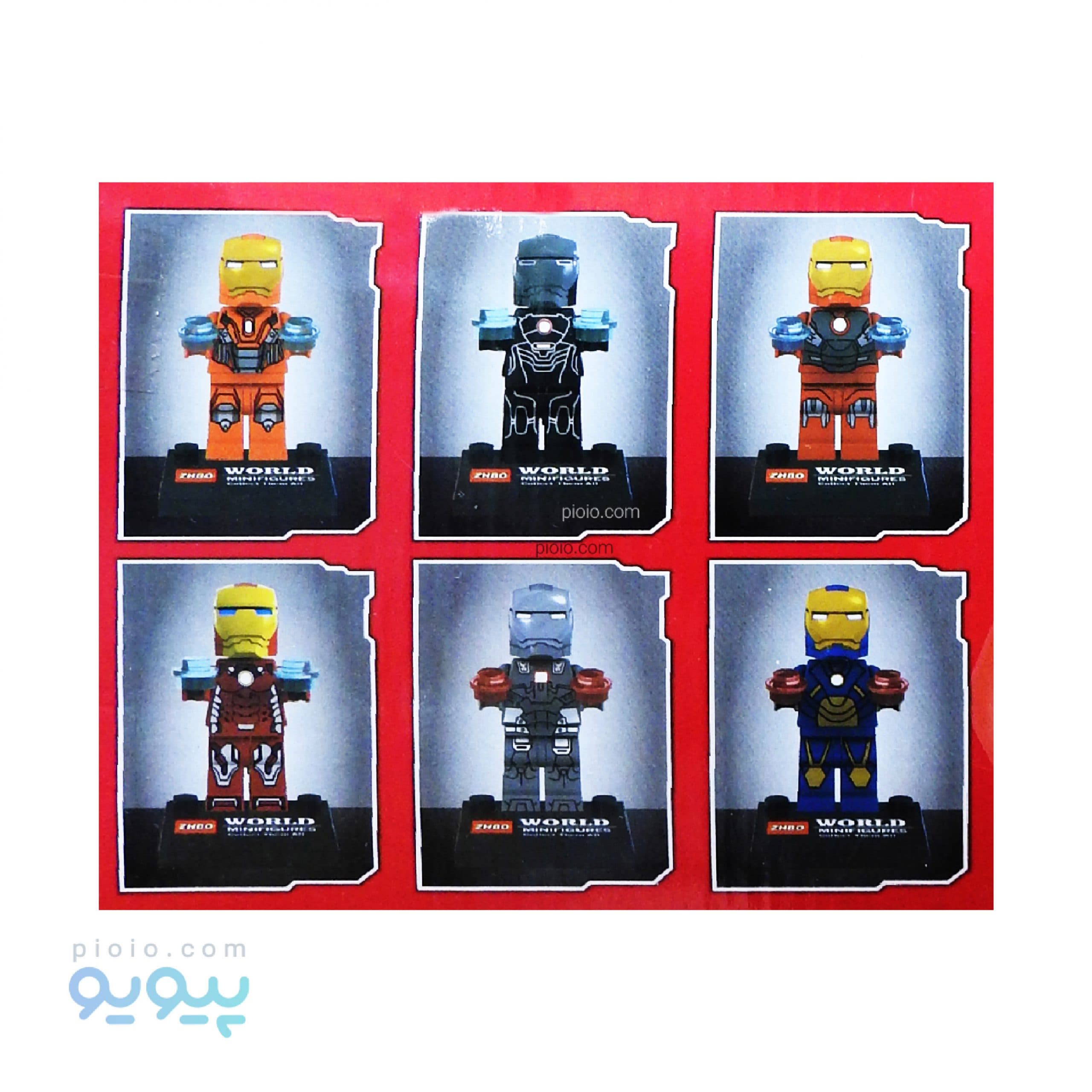 پک 6 عددی لگو طرح Iron Man