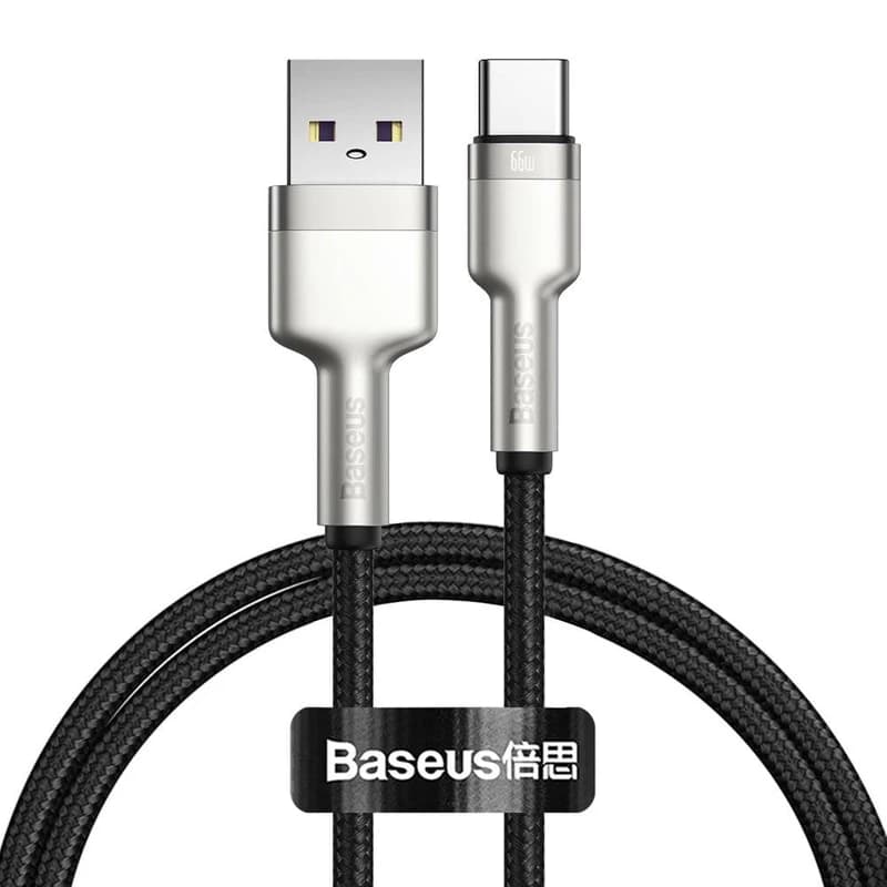کابل تبدیل USB به USB-C باسئوس مدل metal 66w طول 1 متر