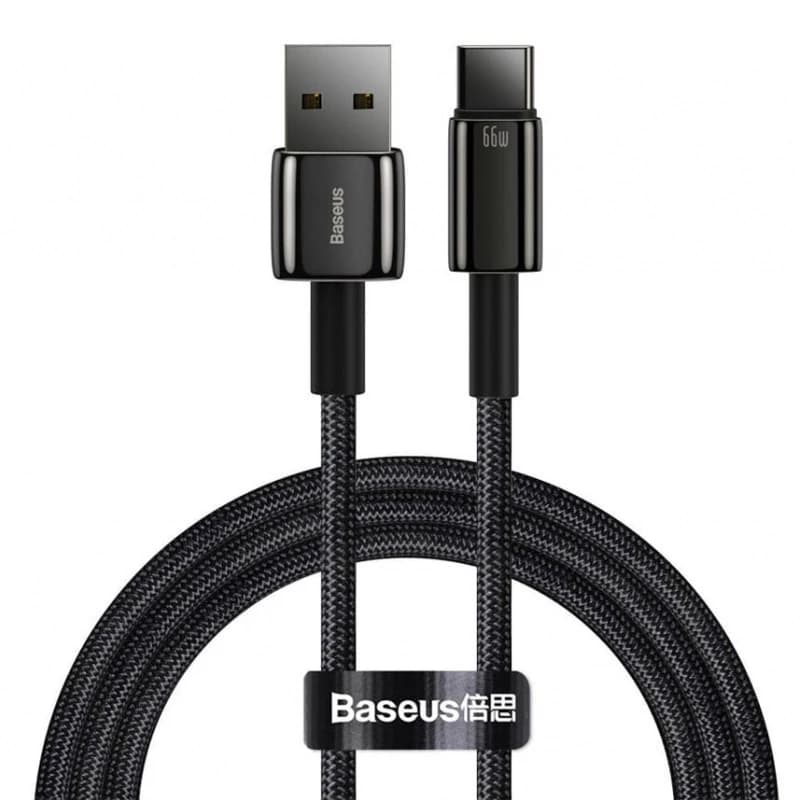 کابل USB به USB-C باسئوس مدل Tungsten Gold 66W طول 1 متر