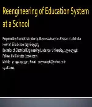 دانلود کتاب Reengineering of Education System at a School