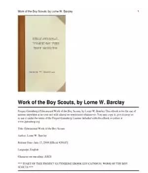 دانلود کتاب Educational Work of the Boy Scouts