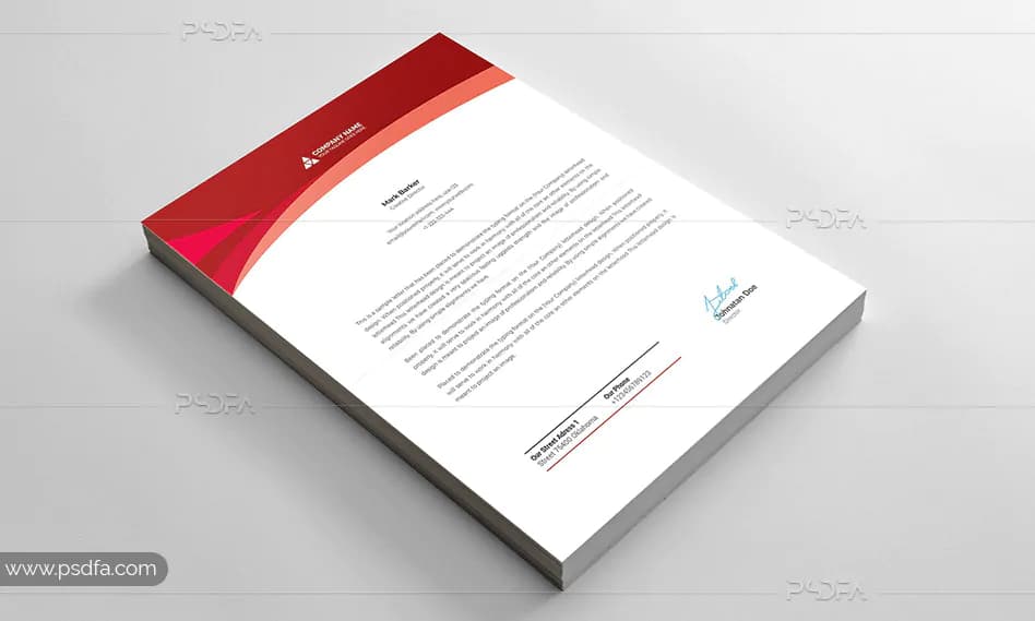 طرح وکتور سربرگ شرکتی لایه باز با فرمت EPS برای ایلاستریتور