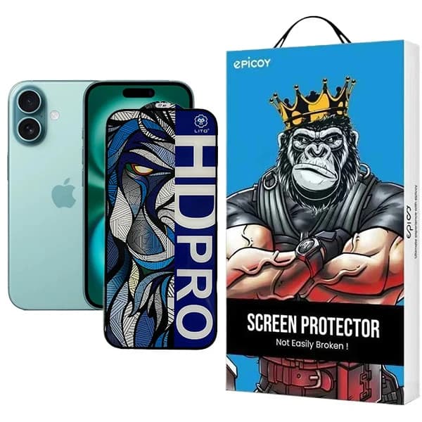 گلس اپیکوی مدل Lion HD Pro مناسب برای گوشی موبایل اپل iPhone 17 Pro / 17 / 16 Pro