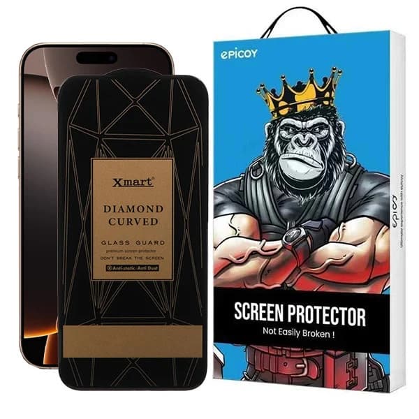 گلس اپیکوی مدل Xmart Diamond Curved مناسب برای گوشی موبایل اپل iPhone 16 Pro Max