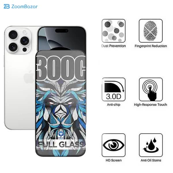 گلس اپیکوی مدل Lion Esd 300c مناسب برای گوشی موبایل اپل iPhone 16 Pro Max — تصویر ۳