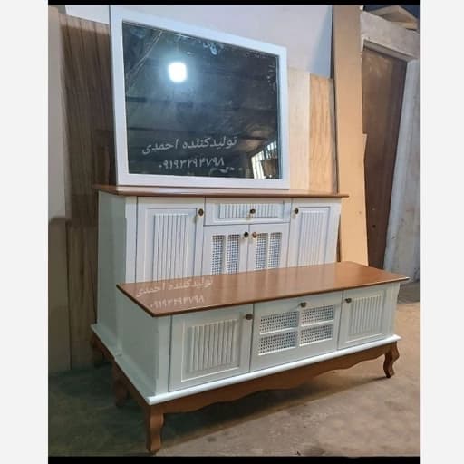 آینه کنسول ست میز تی وی حصیری شیک کامنا مدل 13152993