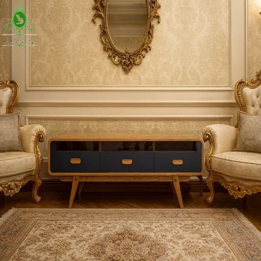 میز تلویزیون MDF وکیوم مدل استلا کامنا مدل 13152980