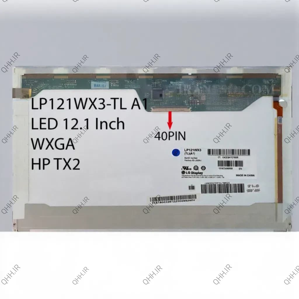ال ای دی لپ تاپ ال جی 12.1 LP121WX3-TLA1 ضخیم 40 پین برای اچ پی TX2