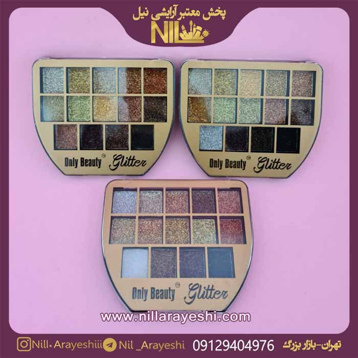 سایه گلیتری چهارده رنگ آنلی بیوتی کد 1050