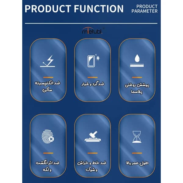 گلس شیشه ای iPhone 16 Pro مارک Mietubl مدل Anti-Static — تصویر ۵
