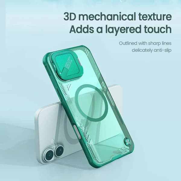 قاب کریستالی مگنتی کمرا استند iPhone 16 Plus مارک نیلکین مدل Iceblade Prop Magnetic — تصویر ۴