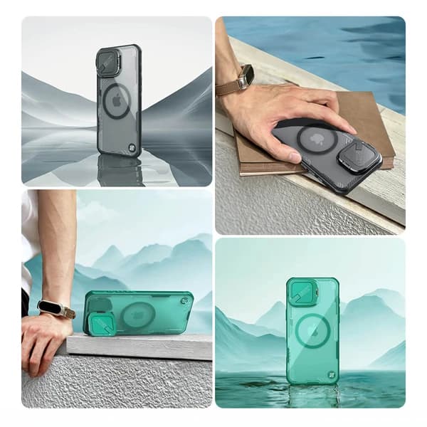 قاب کریستالی مگنتی کمرا استند iPhone 16 Plus مارک نیلکین مدل Iceblade Prop Magnetic — تصویر ۲