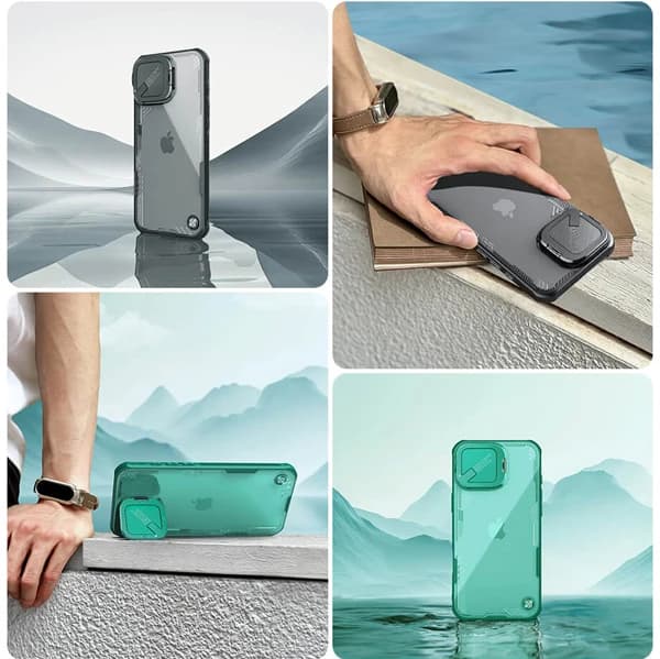 قاب کریستالی کمرا استند iPhone 16 Plus مارک نیلکین مدل Iceblade Prop — تصویر ۶