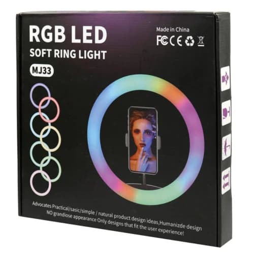 رینگ لایت 13 اینچ RGB LED MJ33 — تصویر ۳