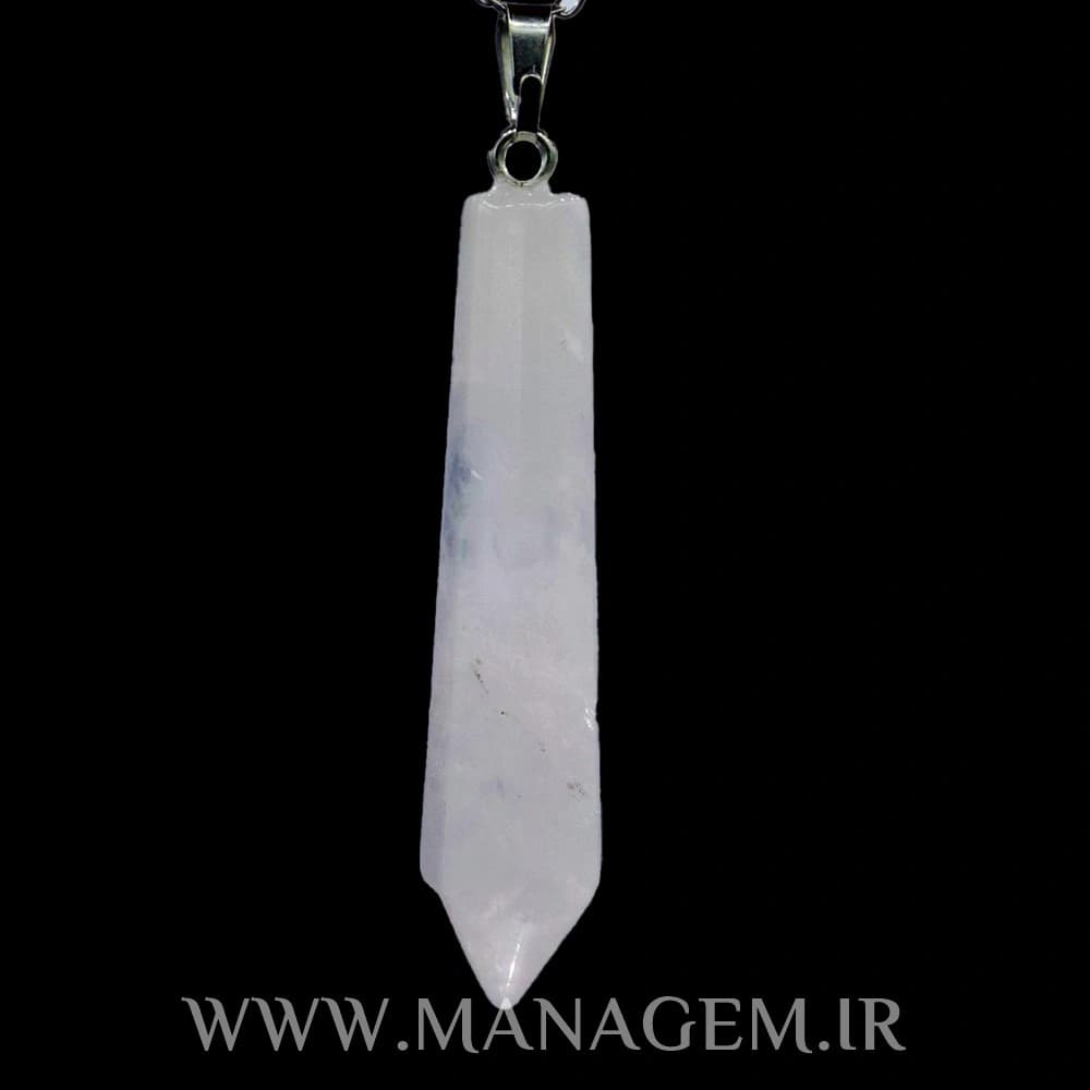 گردنبند منشور فشنگی رز کوارتز