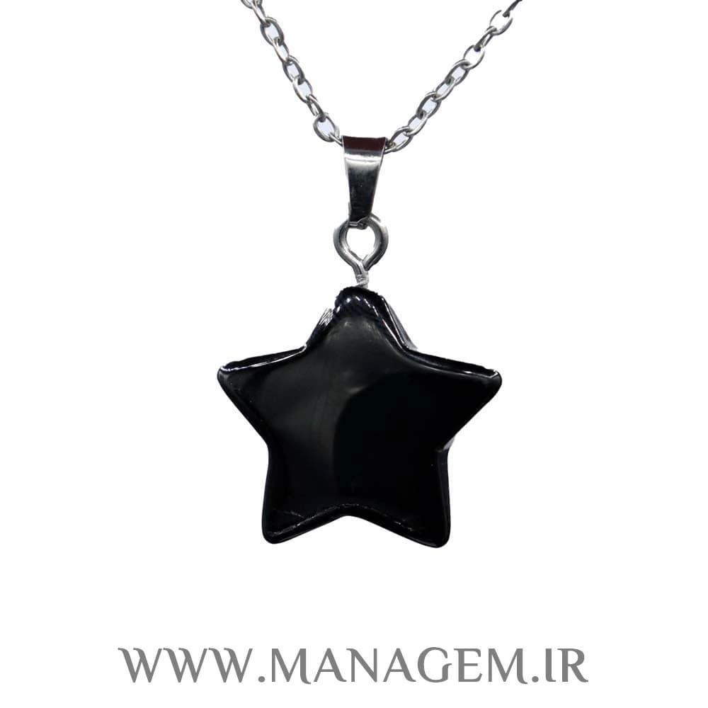 گردنبند ستاره ابسیدین سیاه