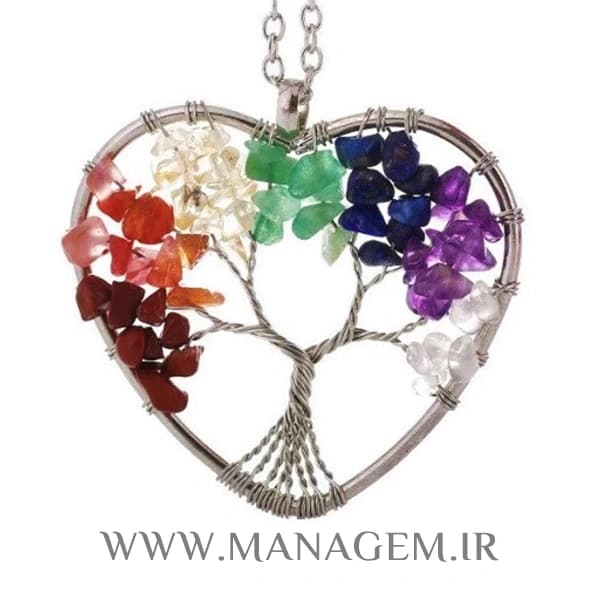 گردنبند درخت زندگی قلب هفتچاکرا