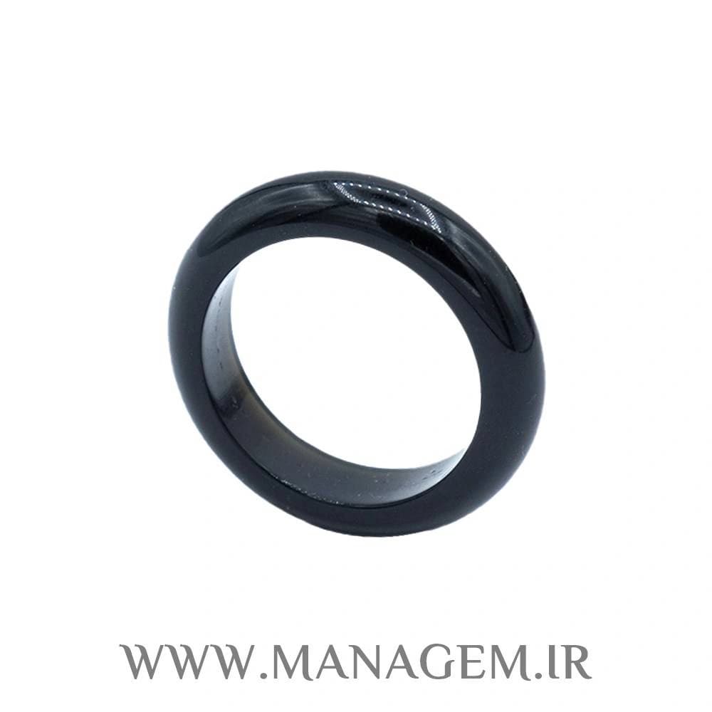 حلقه سنگ ابسیدین سیاه