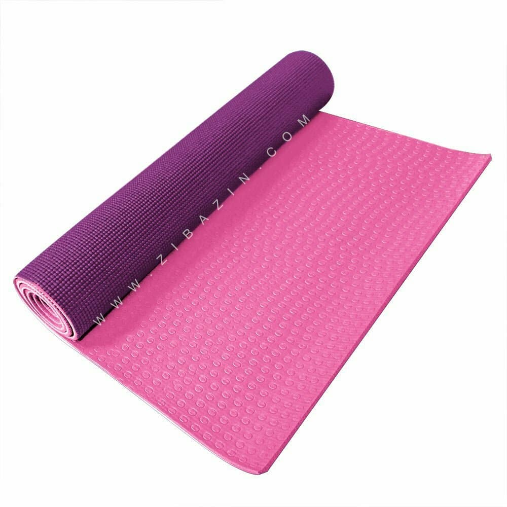 مت یوگا و پیلاتس (PVC) دو لایه استپ دار ۶ میل : بنفش سرخآبی