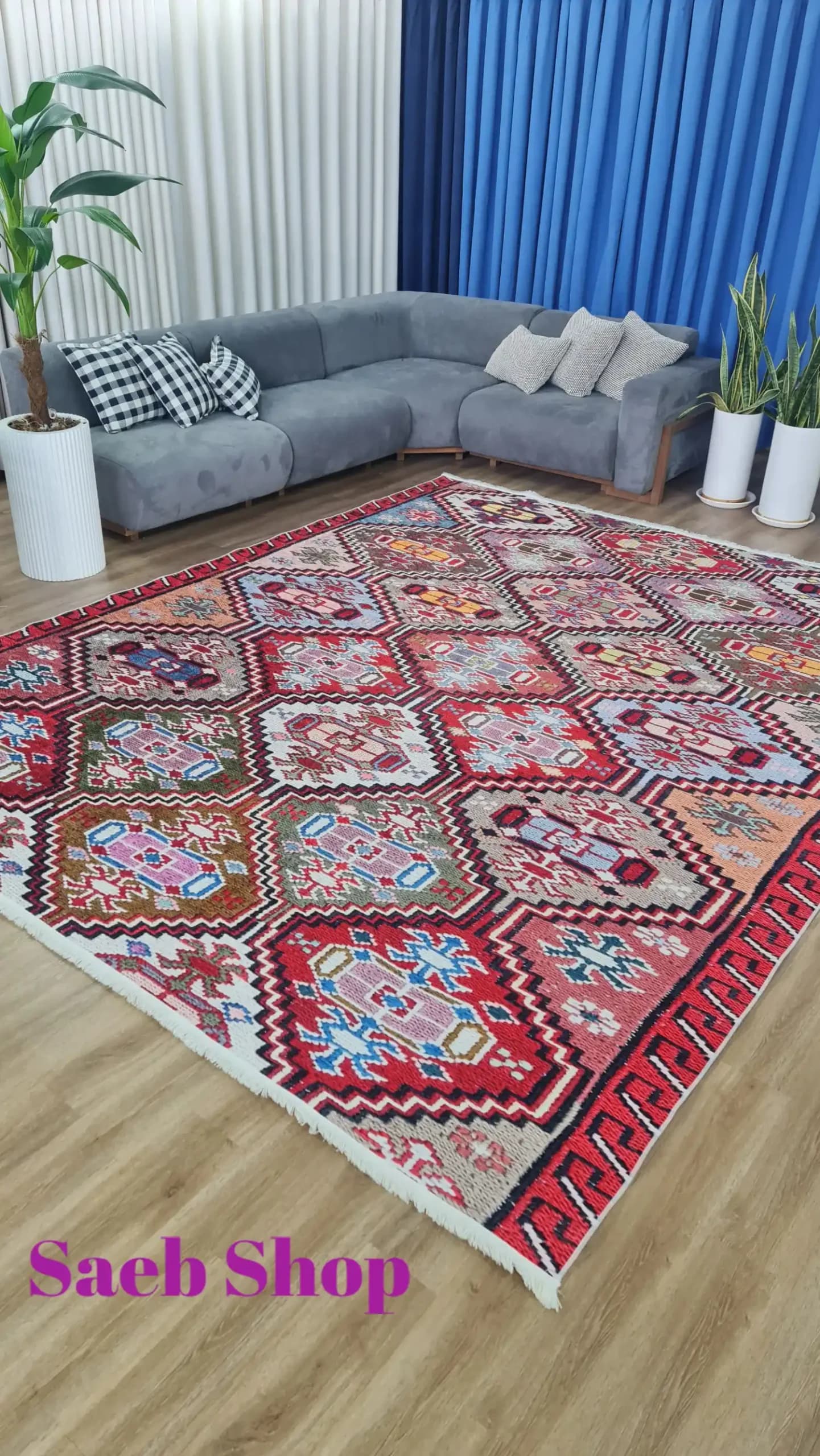 فرش لاکی محرماتی | فرش گبه صائب | کد : O159